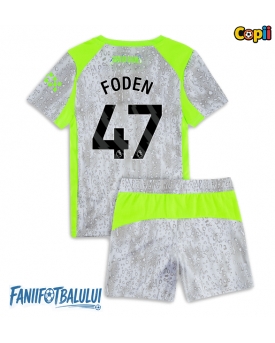 Manchester City Phil Foden #47 Echipament de Fotbal Replică 2025-26 Copii Treilea (+ Șorturi)